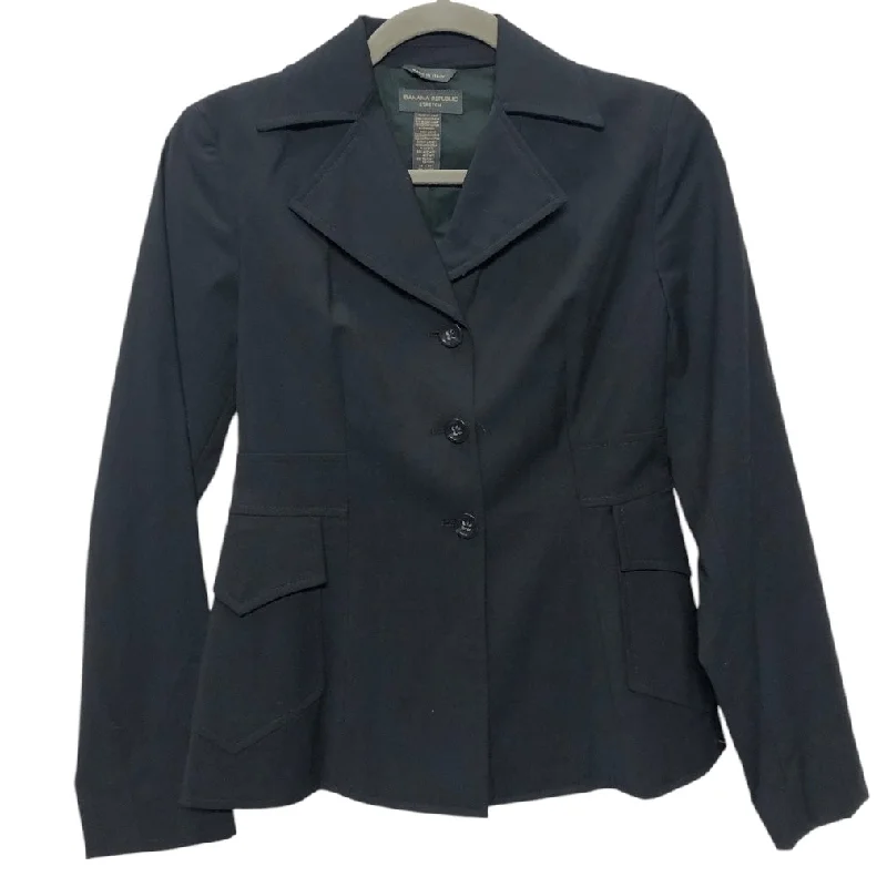 Women's Blazers with Bold Accents -Blazer By Banana Republic In Black, Size: 0