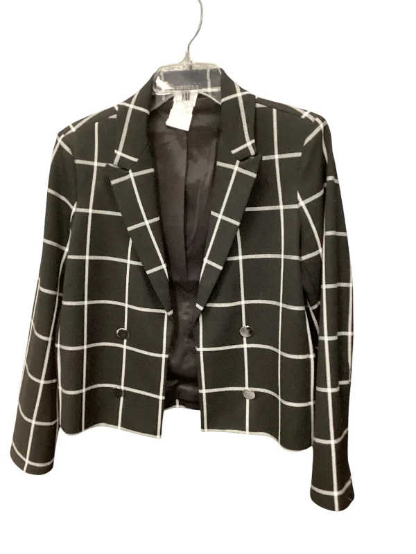 Women's Checked Wool Blazers -Blazer By Express In Plaid Pattern, Size: 10