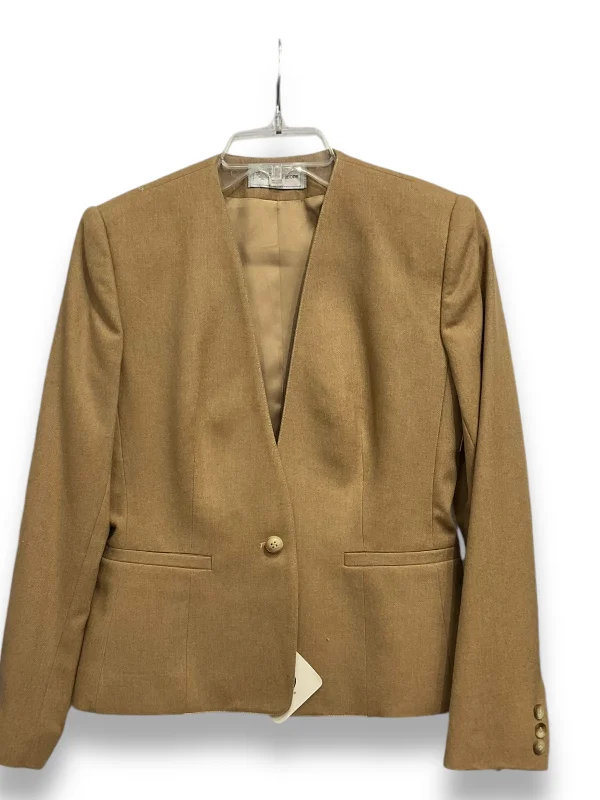 Women's Fleece Blazers -Blazer By Evan-picone In Brown, Size: M