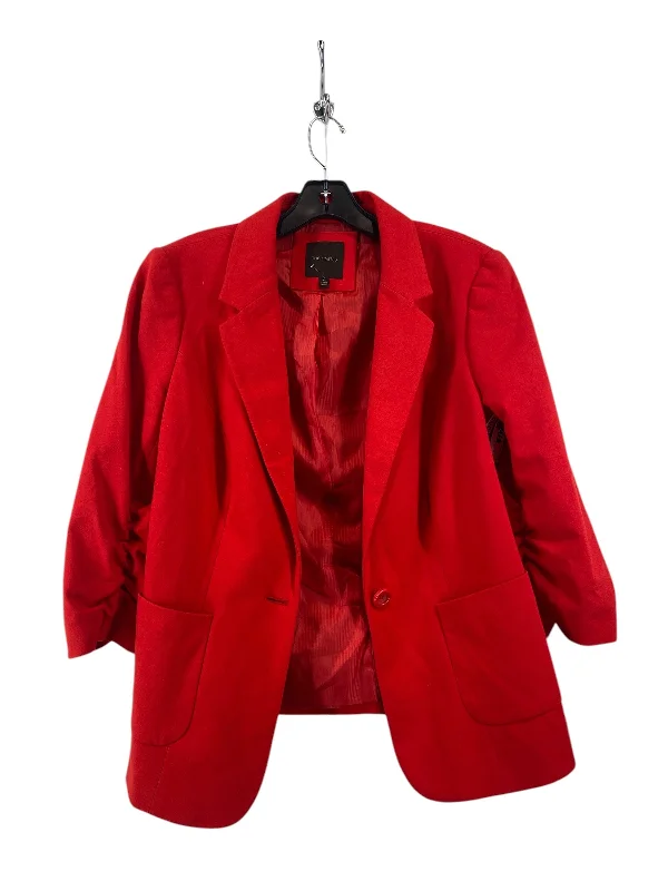Women's Blazers with Pockets -Blazer By Limited In Red, Size: L