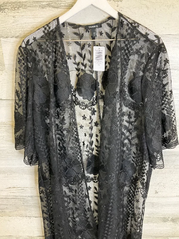 Kimono for Nightwear-Kimono By Torrid In Black, Size: 1x