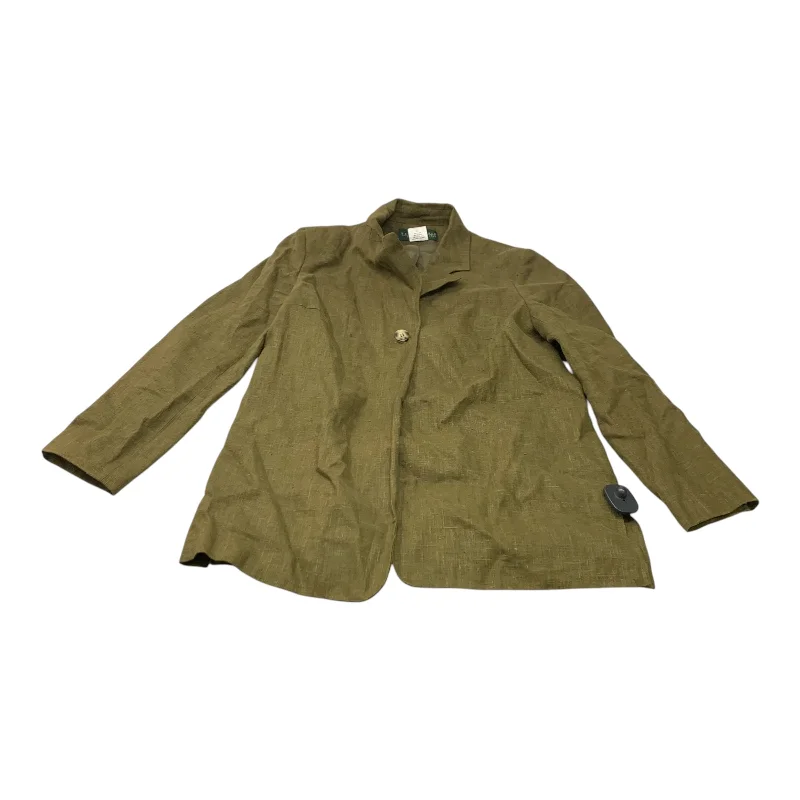 Women's Stylish Woolen Tweed Blazers for Winter -Blazer By Harve Bernard In Green, Size: L Women's Stylish Woolen Tweed Blazers for Winter -Blazer By Harve Bernard In Green, Size: L