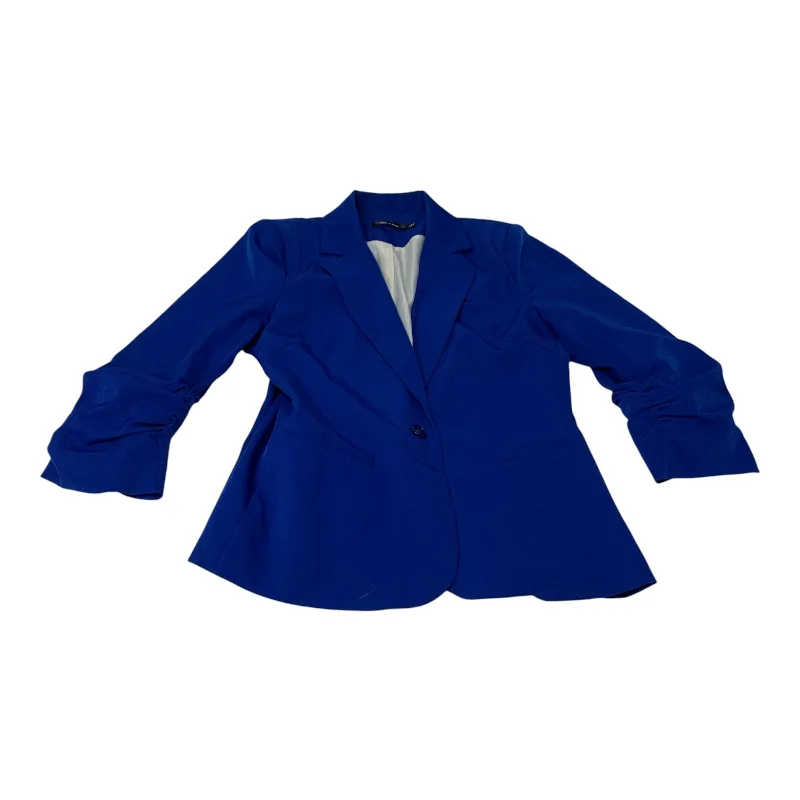 Women's Wrap Blazers -Blazer By Doe & Rae In Blue, Size: L
