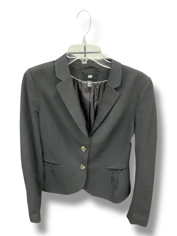 Women's Cotton Blazers for Summer -Blazer By H&m In Black, Size: 10