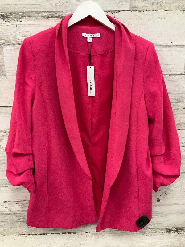 Women's Oversized Suit Blazers -Blazer By Chicos In Pink, Size: M