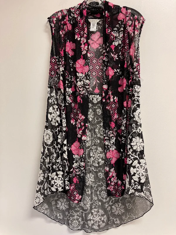 Kimono for Trendy Look-Kimono By Multiples In Black & Pink, Size: S