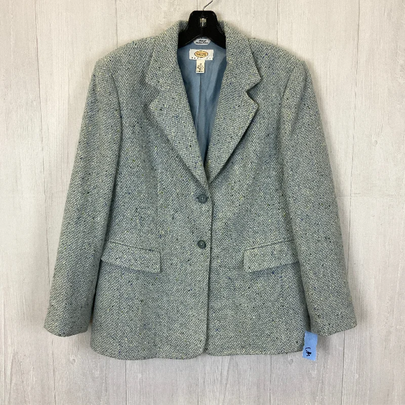 Women's Blazers with Tulle Accents -Blazer By Talbots In Blue & Green, Size: 12