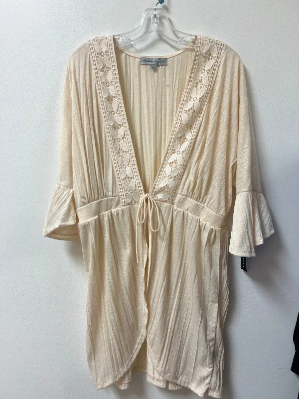 Kimono for Workouts-Kimono By Absolutely Famous In Cream, Size: L