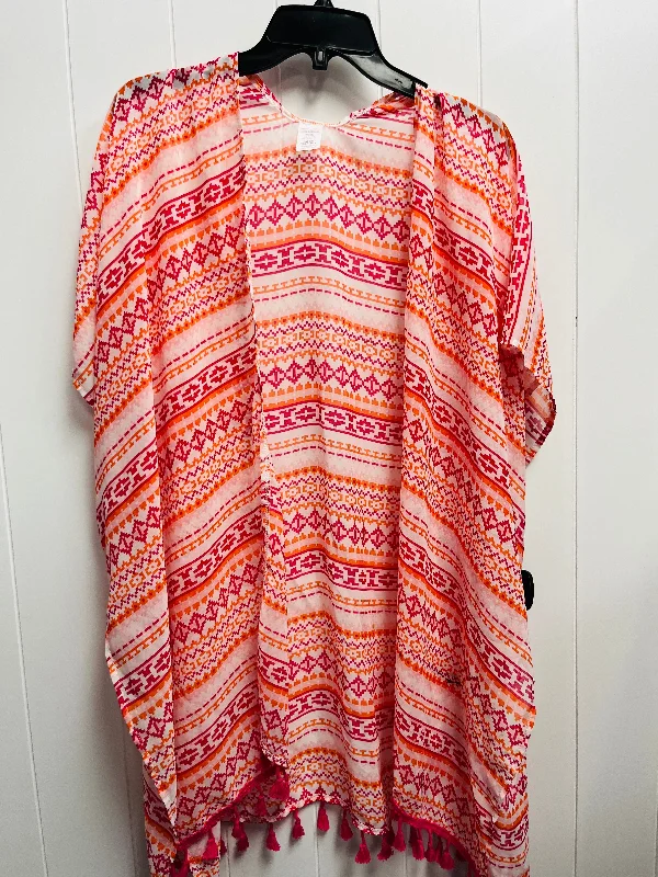 Kimono for Poolside-Kimono By Clothes Mentor In Orange & Pink, Size: Onesize