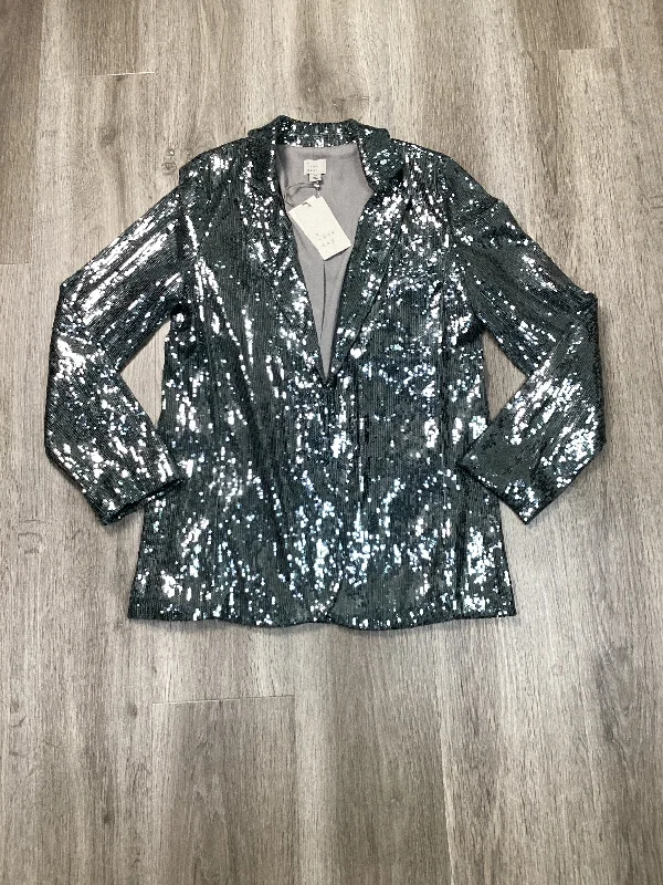 Women's Blazers for Dinner Parties -Blazer By A New Day In Silver, Size: Xs
