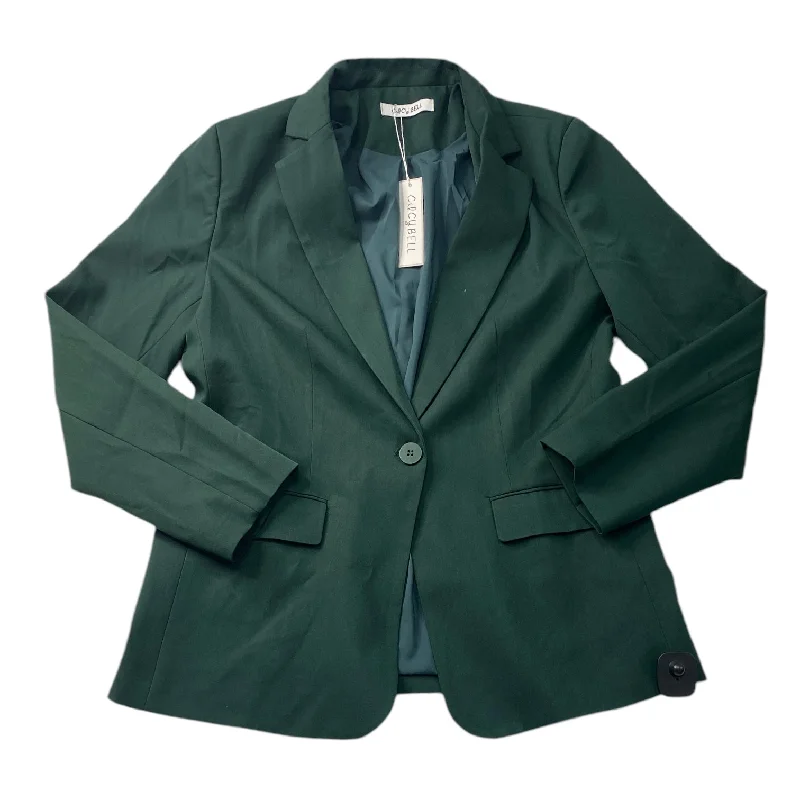 Women's Woolen Tartan Blazers -Blazer By Cmc In Green, Size: Xl