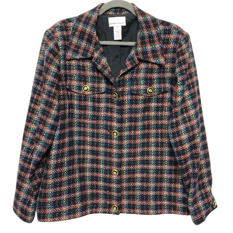 Women's Winter Checkered Blazers -Blazer By Clothes Mentor In Multi-colored, Size: Xl
