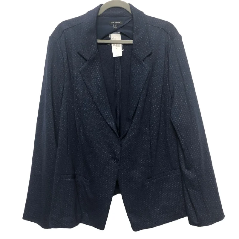 Women's Wool Blazers for Fall Workwear -Blazer By Lane Bryant In Navy, Size: 24