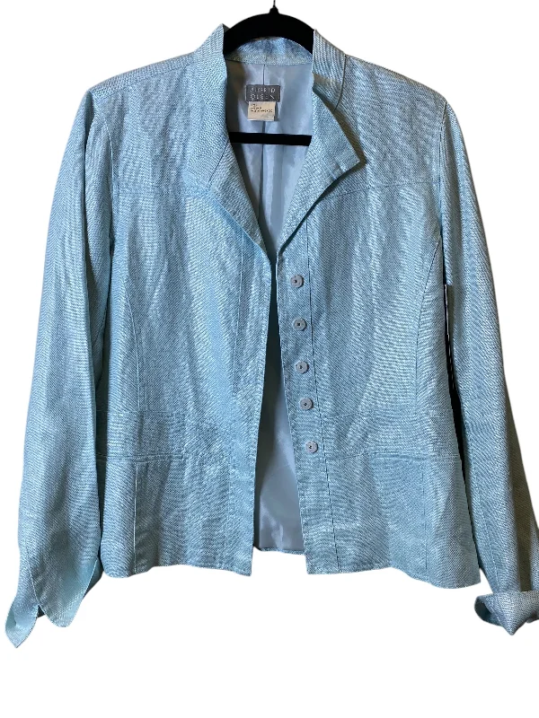 Women's Woolen Winter Blazers for Office -Blazer By Sigrid Olsen In Blue, Size: 8