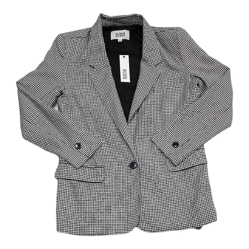 Women's Blazers with Peplum -Blazer By Bb Dakota In Black & White, Size: S