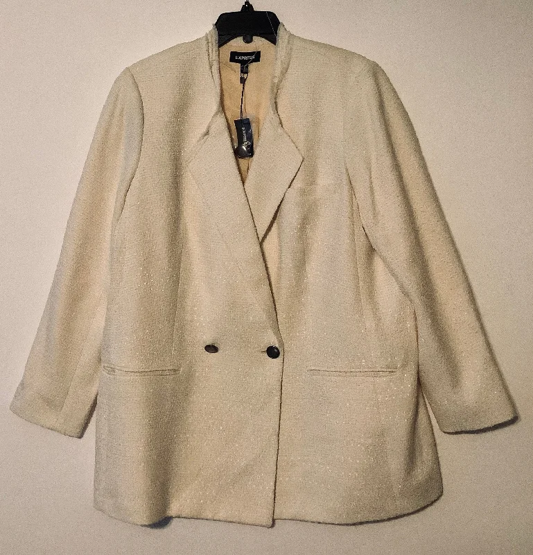Women's Blazers for Special Occasions -Blazer By Express In Cream, Size: Xl