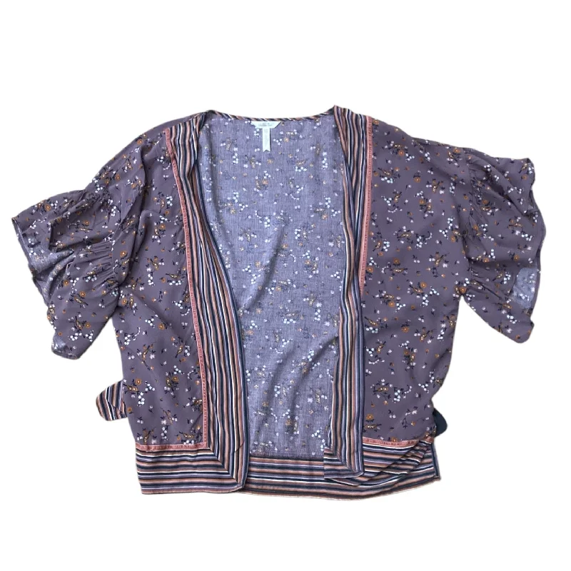 Kimono with Crystal Embellishments-Kimono Designer By Matilda Jane In Purple, Size: S