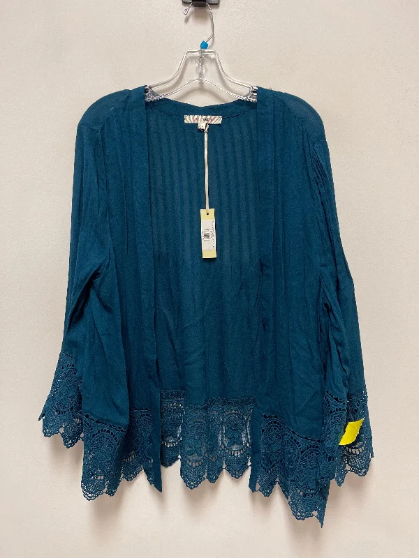 Kimono for Yoga-Kimono By Clothes Mentor In Blue, Size: L