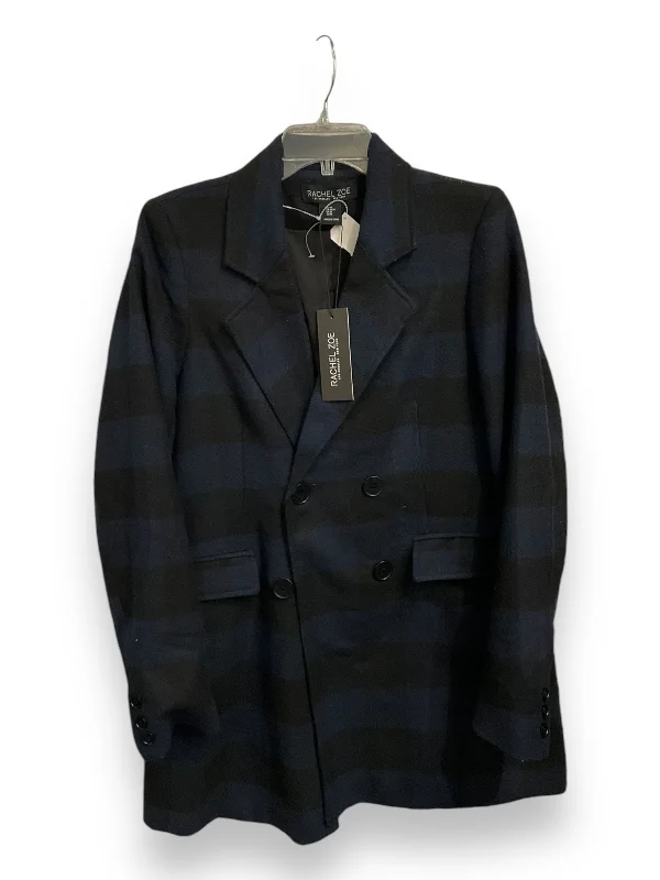 Women's Woven Blazers -Blazer By Rachel Zoe In Black & Blue, Size: M