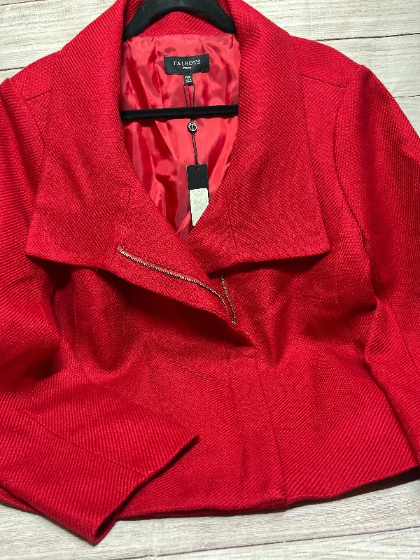 Women's Colorful Office Blazers -Blazer By Talbots In Red, Size: 18