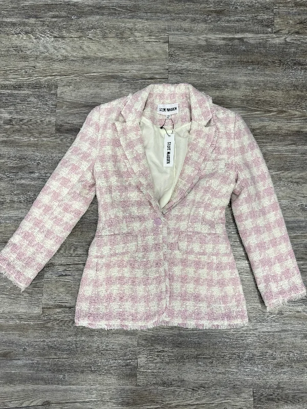 Women's Designer Blazers -Blazer By Steve Madden In Purple & White, Size: Xs