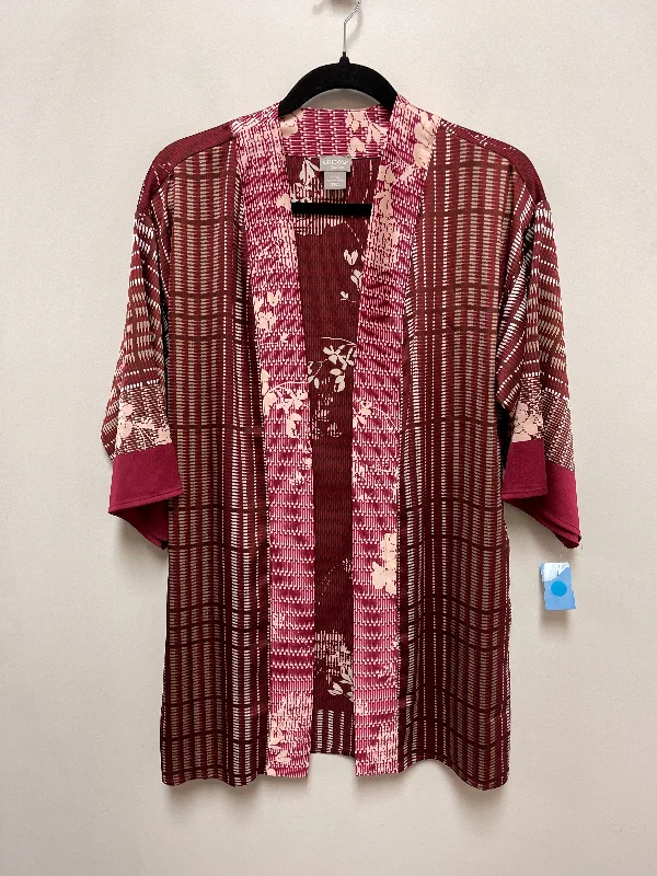 Kimono with Soft Cotton Fabric-Kimono By Chicos In Red, Size: Xs