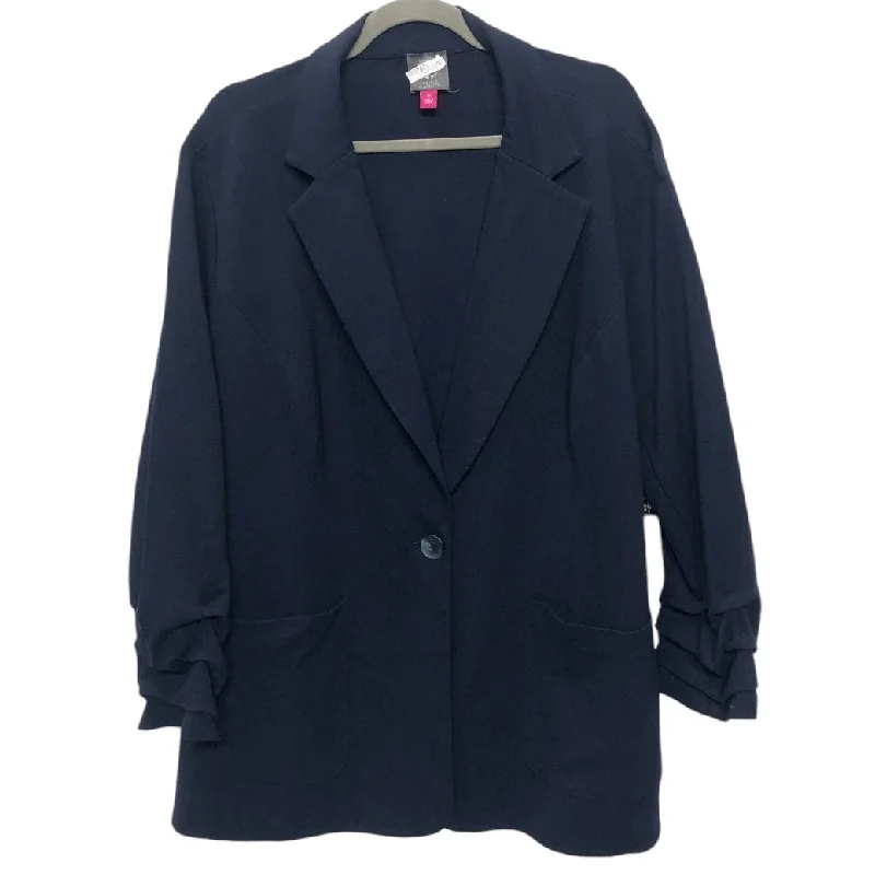 Women's Classic Office Blazers -Blazer By Vince Camuto In Blue, Size: 3x
