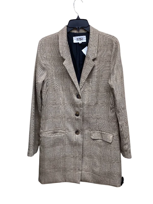 Women's Wool Checkered Blazers -Blazer By Bb Dakota In Brown, Size: M