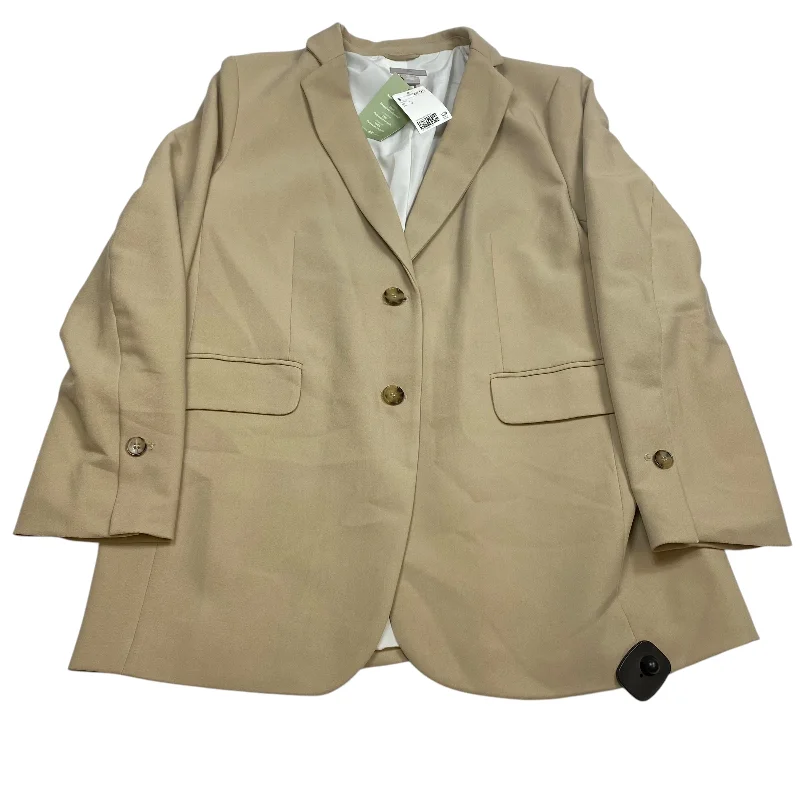 Women's Soft Cotton Blazers -Blazer By H&m In Tan, Size: L