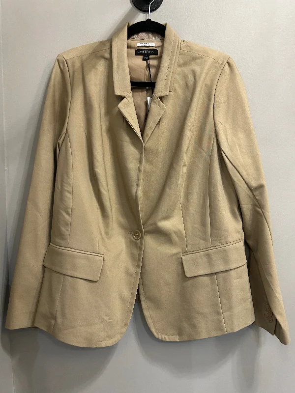 Women's Cozy Knitted Blazers -Blazer By Lane Bryant In Tan, Size: Xl