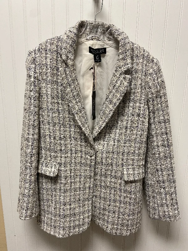 Women's Trendy Office Blazers -Blazer By Rachel Zoe In Black & White, Size: L