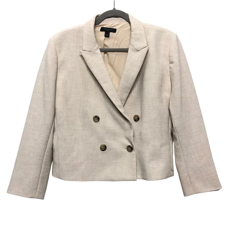Women's Comfy Office Blazers -Blazer By Ann Taylor In Cream, Size:16