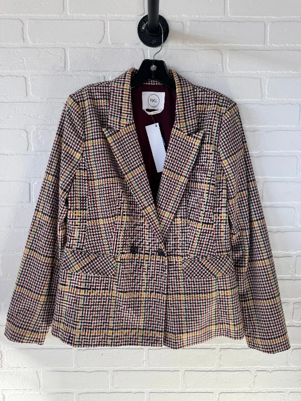 Women's Blazers with Solid Colors -Blazer By 1901 In Cream & Red, Size: L