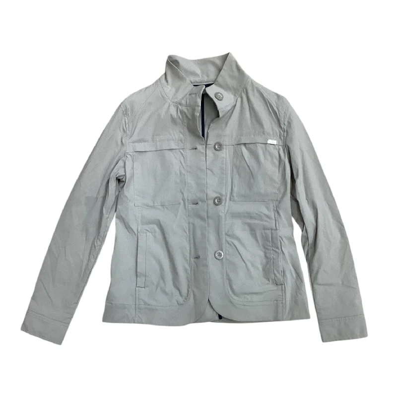 Women's Blazers with Floral Accent -Blazer By Eddie Bauer In Grey, Size: M