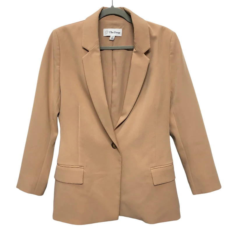 Women's Black Woolen Blazers -Blazer By Clothes Mentor In Tan, Size:M