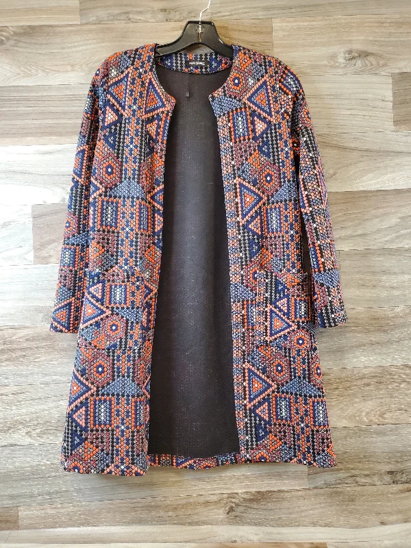 Women's Blazers for Cocktail Events -Blazer By Clothes Mentor In Blue & Orange, Size: S Women's Blazers for Cocktail Events -Blazer By Clothes Mentor In Blue & Orange, Size: S