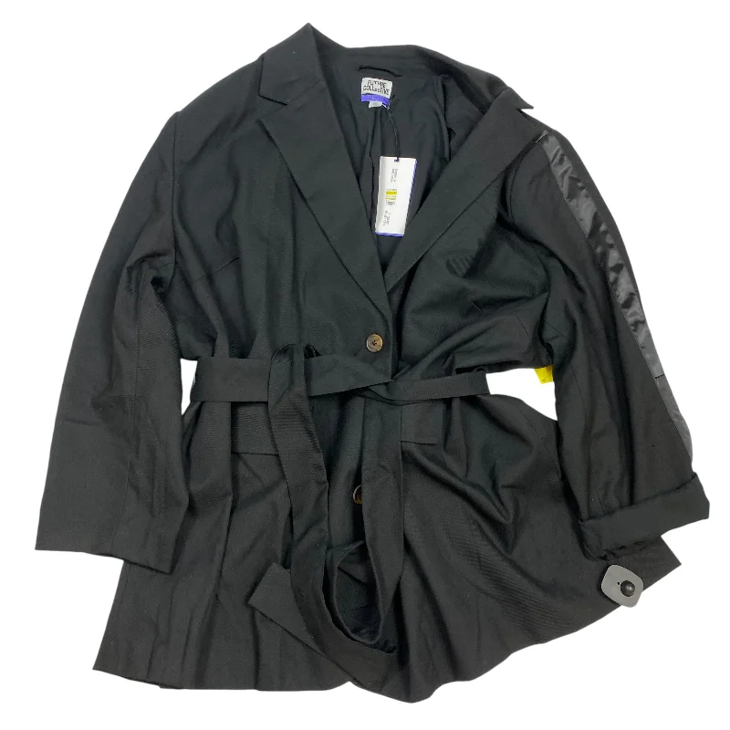 Women's Tweed Formal Blazers -Blazer By Future Collective In Black, Size: 4x