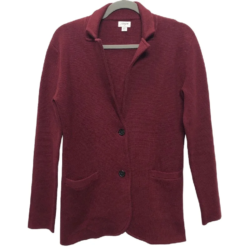 Women's Tweed Formal Blazers -Blazer By J. Crew In Brown & Red, Size: Xs