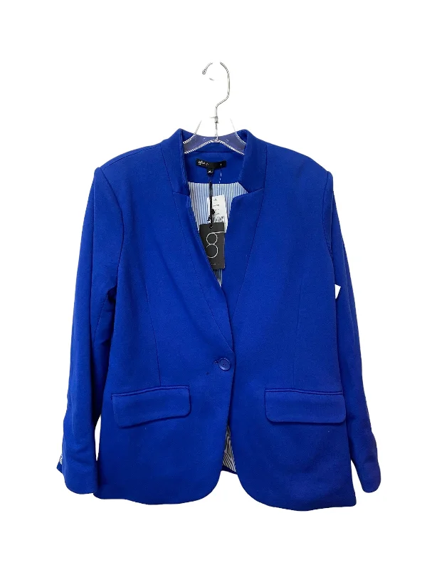 Women's Double-breasted Woolen Blazers -Blazer By Gibson In Blue, Size: L
