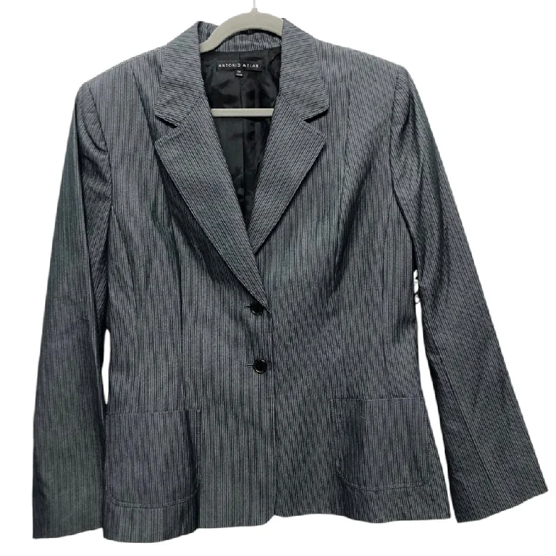 Women's Fashionable Woolen Blazers -Blazer By Antonio Melani In Grey, Size: 14