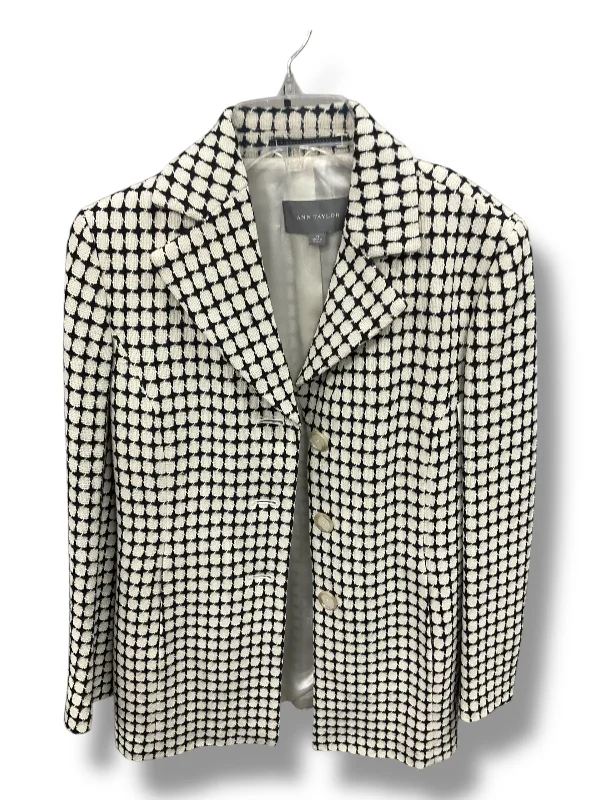 Women's Casual Office Blazers -Blazer By Ann Taylor In Black & White, Size: Xs