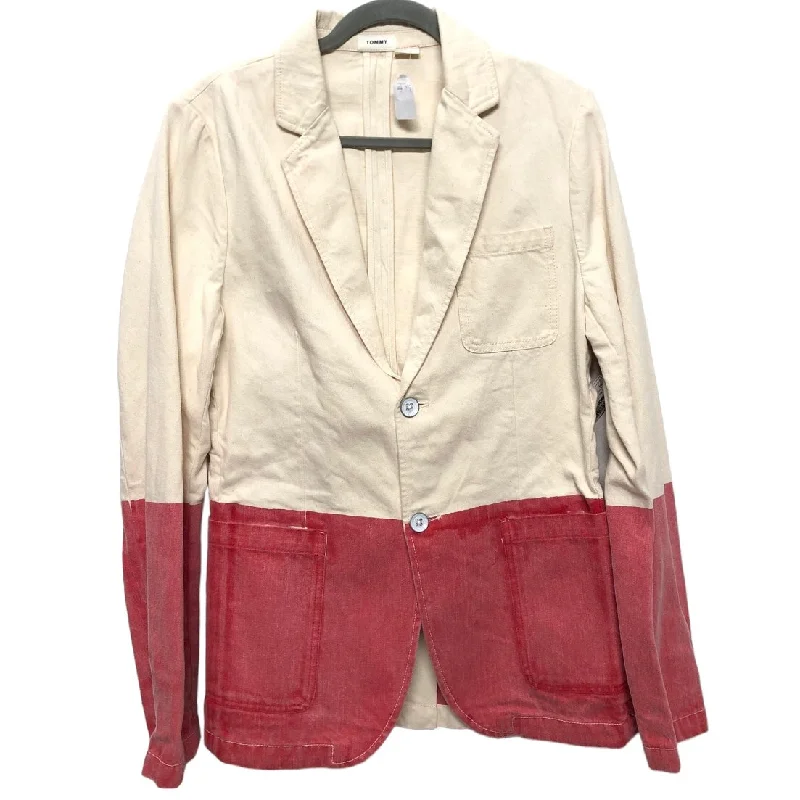 Women's Blazers with Wool Tweed Design -Cream & Red Blazer Tommy Hilfiger , Size Xs