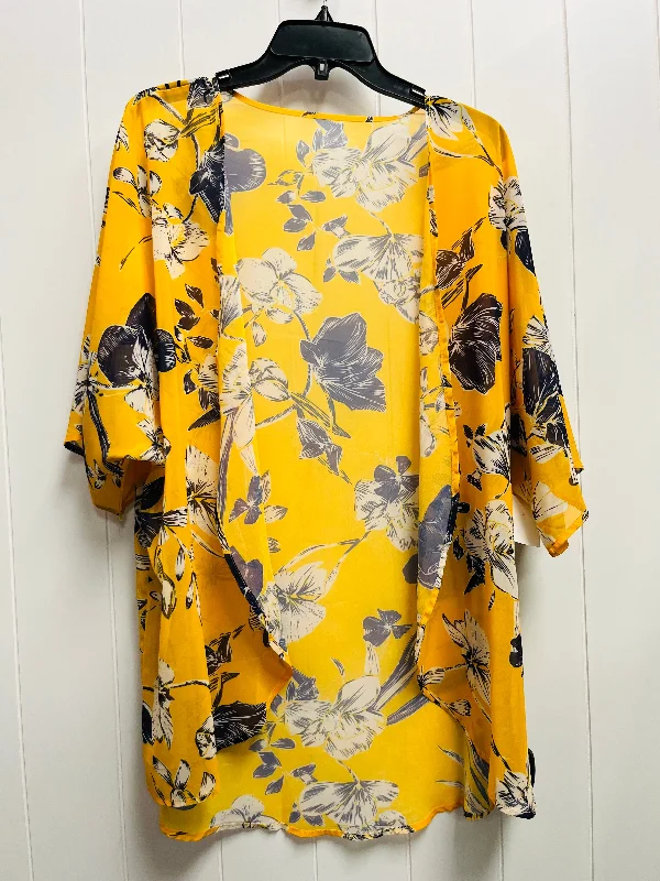 Kimono for Cozy Nights-Kimono By Clothes Mentor In Blue & Yellow, Size: Onesize