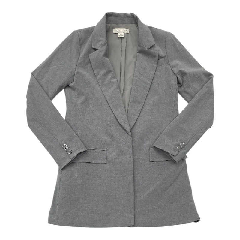 Women's Blazers with Puffed Sleeves -Blazer By Rachel Zoe In Grey, Size: S