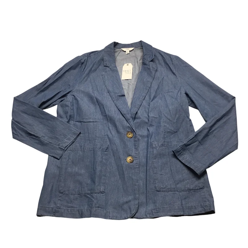 Women's Faux Fur Blazers -Blazer By Time And Tru In Blue, Size: M