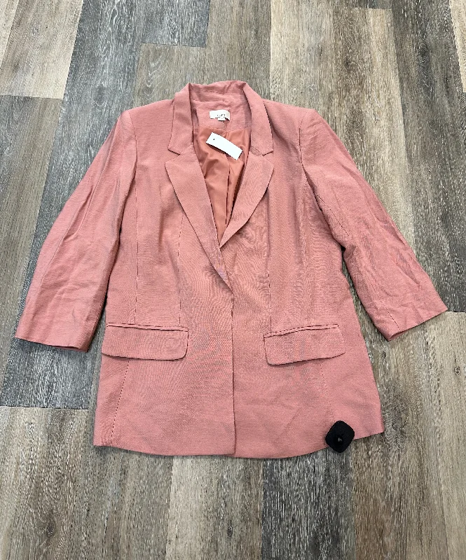 Women's Fashionable Woolen Blazers -Blazer By Loft In Pink, Size: 10