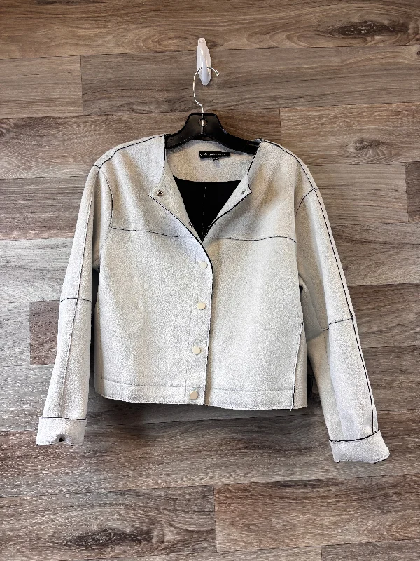 Women's Blazers with Waist Tie -Blazer By Catherine Malandrino In Grey, Size: Xs