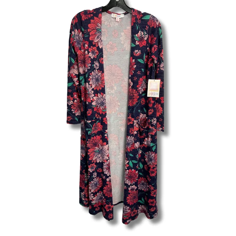 Kimono with Patterned Fabric-Kimono By Lularoe In Floral Print, Size: S