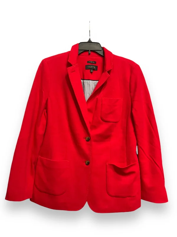 Women's Woolen Office Blazers for Fall -Blazer By Talbots In Red, Size: L