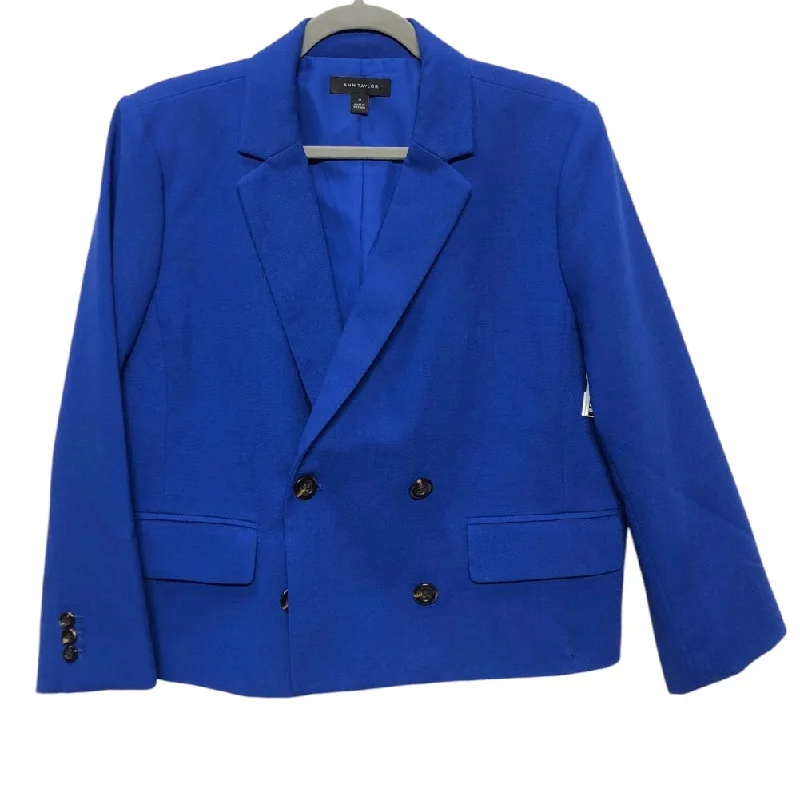 Women's Double-breasted Casual Blazers -Blazer By Ann Taylor In Blue, Size: 12